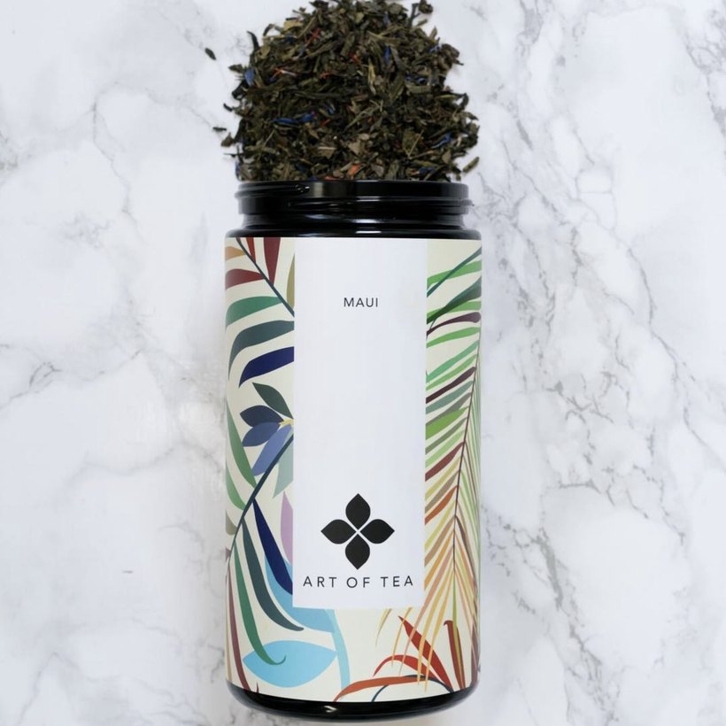 Maui canister on marble