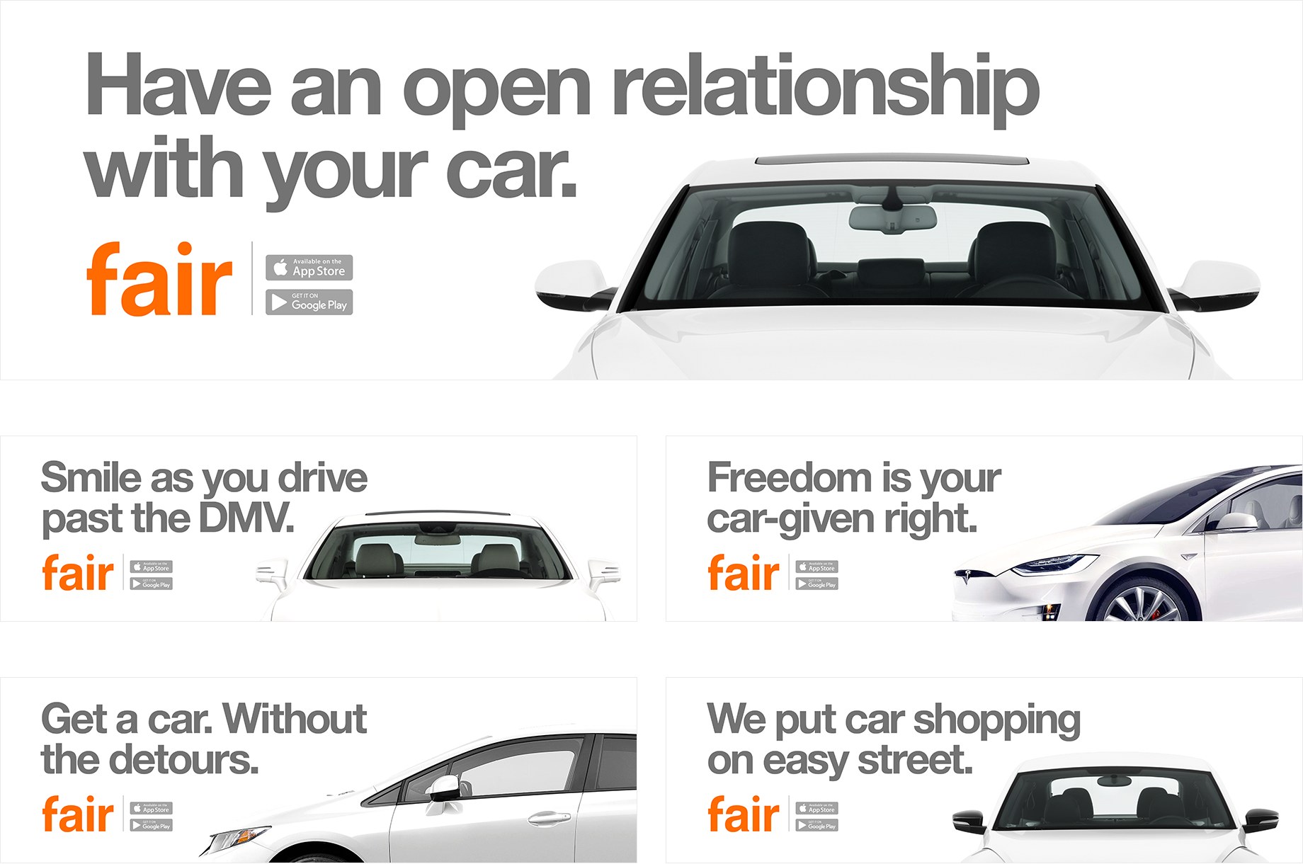Out-of-home ads: &lsquo;Have an open relationship with your car,&rsquo; &lsquo;Smile as you drive past the DMV,&rsquo; &lsquo;Freedom is your car-given right&rsquo;