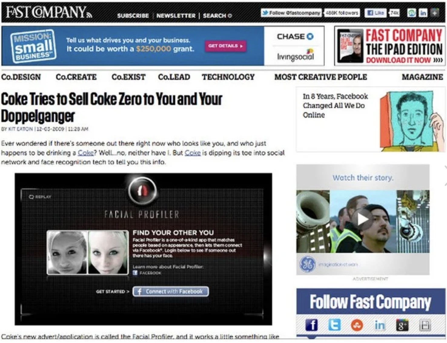 Fast Company: &lsquo;Coke Tries to Sell Coke Zero to You and Your Doppelganger&rsquo;