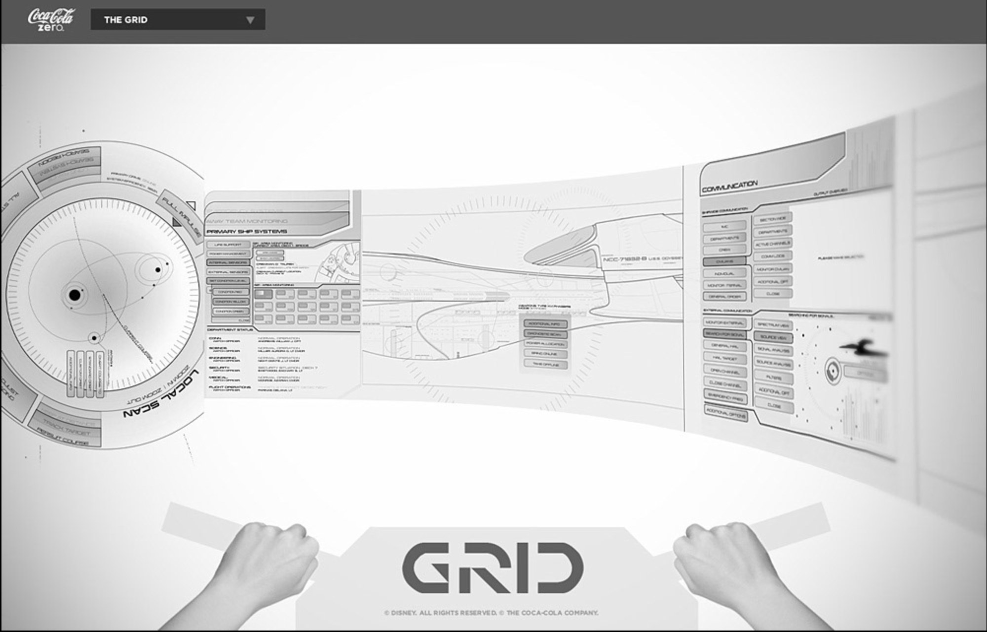 The Grid — a gesture-driven heads-up interface concept for the experience